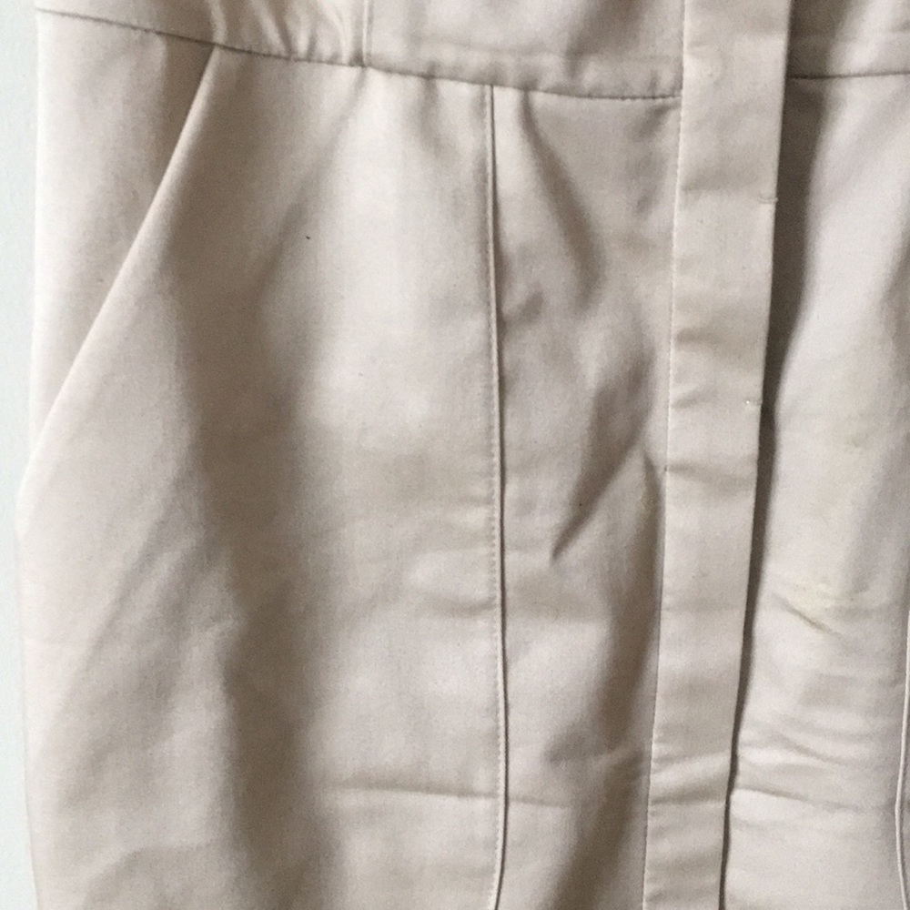 Tahari sleeveless shirt dress in khaki - Picture 5 of 7